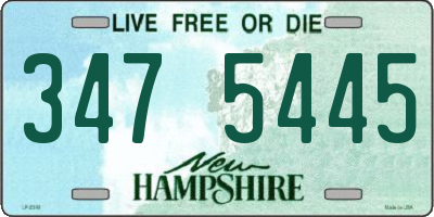NH license plate 3475445