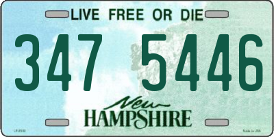 NH license plate 3475446
