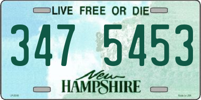 NH license plate 3475453