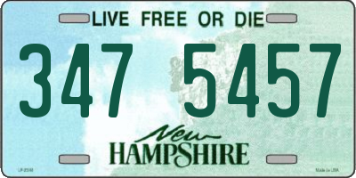 NH license plate 3475457