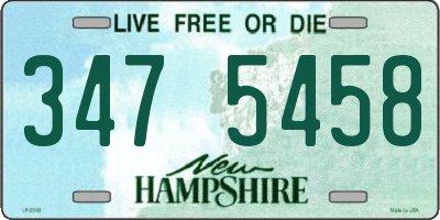 NH license plate 3475458