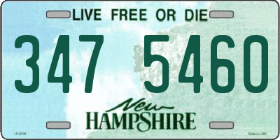 NH license plate 3475460