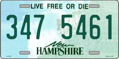 NH license plate 3475461