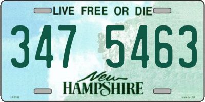 NH license plate 3475463