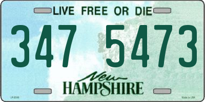 NH license plate 3475473