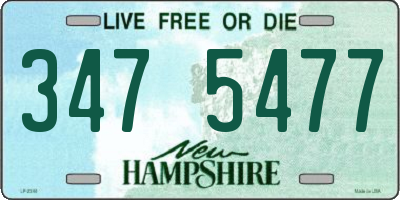 NH license plate 3475477