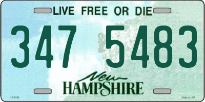 NH license plate 3475483