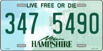 NH license plate 3475490