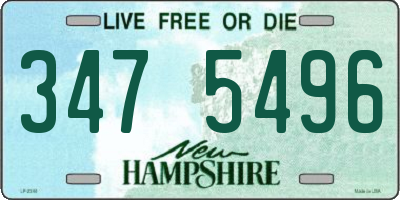 NH license plate 3475496