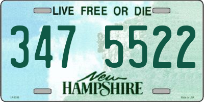 NH license plate 3475522