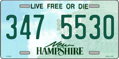 NH license plate 3475530