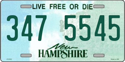 NH license plate 3475545