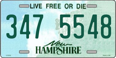 NH license plate 3475548