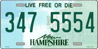 NH license plate 3475554