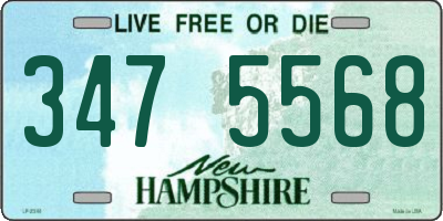 NH license plate 3475568