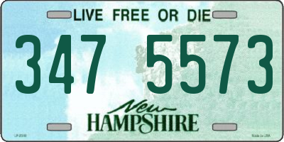 NH license plate 3475573