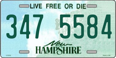 NH license plate 3475584