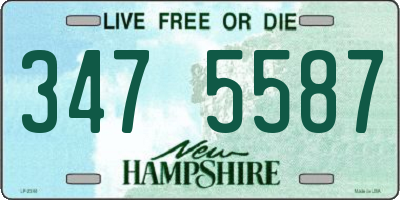 NH license plate 3475587