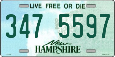 NH license plate 3475597