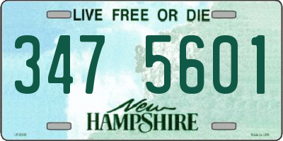 NH license plate 3475601
