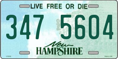 NH license plate 3475604
