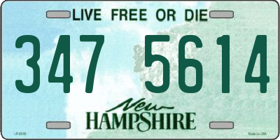 NH license plate 3475614