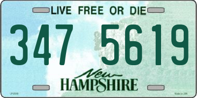 NH license plate 3475619