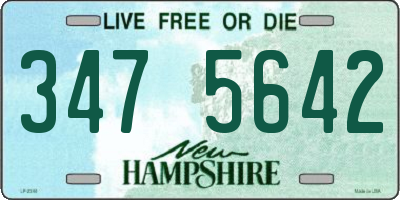 NH license plate 3475642