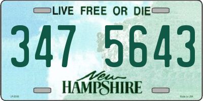 NH license plate 3475643