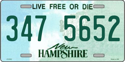 NH license plate 3475652