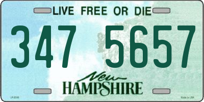 NH license plate 3475657