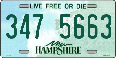 NH license plate 3475663