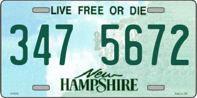 NH license plate 3475672