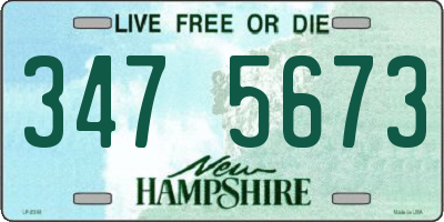 NH license plate 3475673