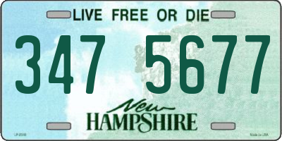 NH license plate 3475677