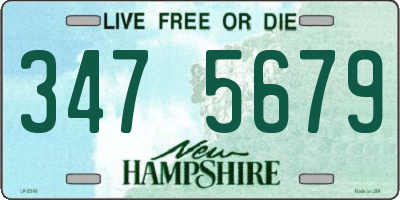 NH license plate 3475679