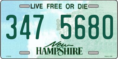 NH license plate 3475680
