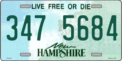 NH license plate 3475684