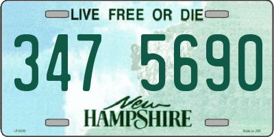 NH license plate 3475690