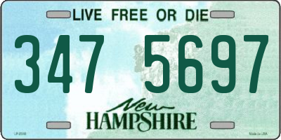NH license plate 3475697