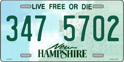 NH license plate 3475702