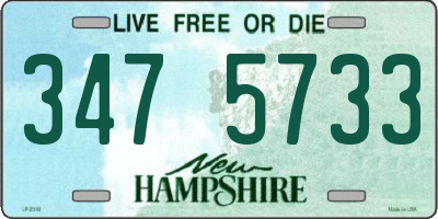 NH license plate 3475733