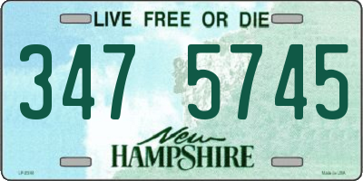 NH license plate 3475745