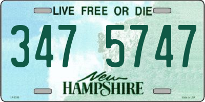 NH license plate 3475747