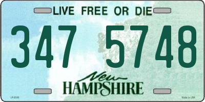 NH license plate 3475748