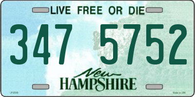 NH license plate 3475752