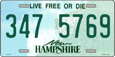NH license plate 3475769