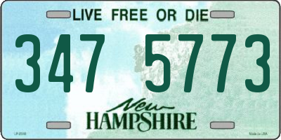 NH license plate 3475773