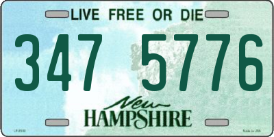 NH license plate 3475776