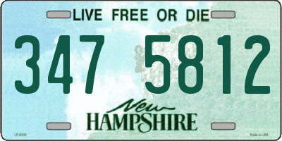 NH license plate 3475812